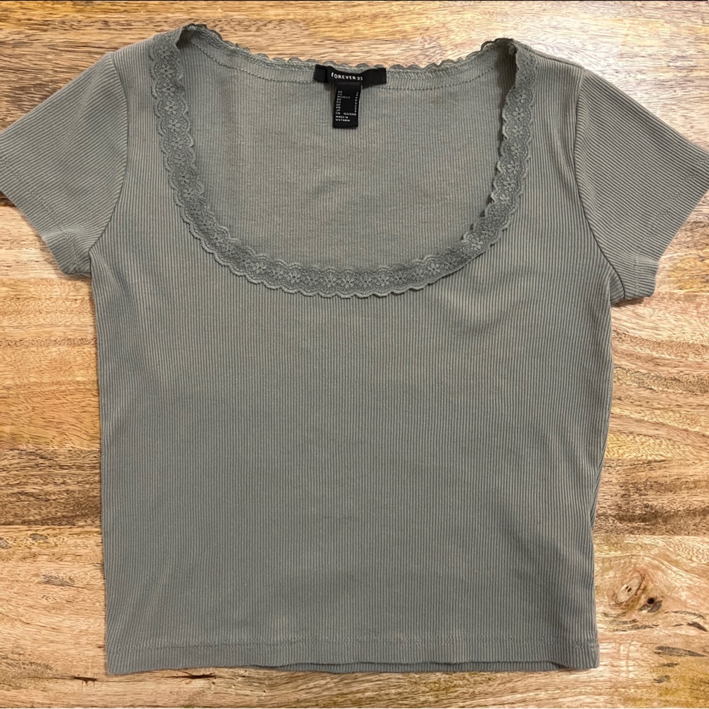 F21 Lace Trim Top